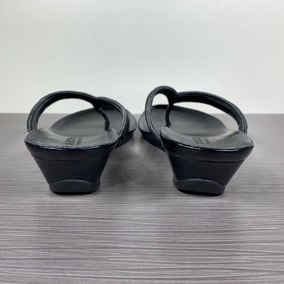 Kenneth Cole Reaction Great Time Wedge Flip-Flop, Black, Womens Size 7.5 M - Picture 5 of 12